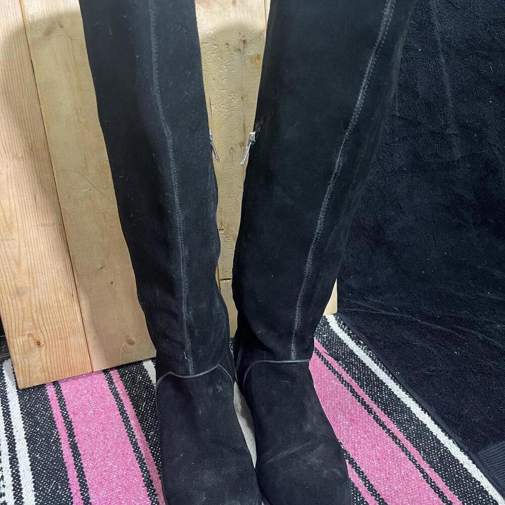 UGG Gracen Black Suede Knee High Riding Boots Womens Size 9.5 1017344 - Picture 5 of 7